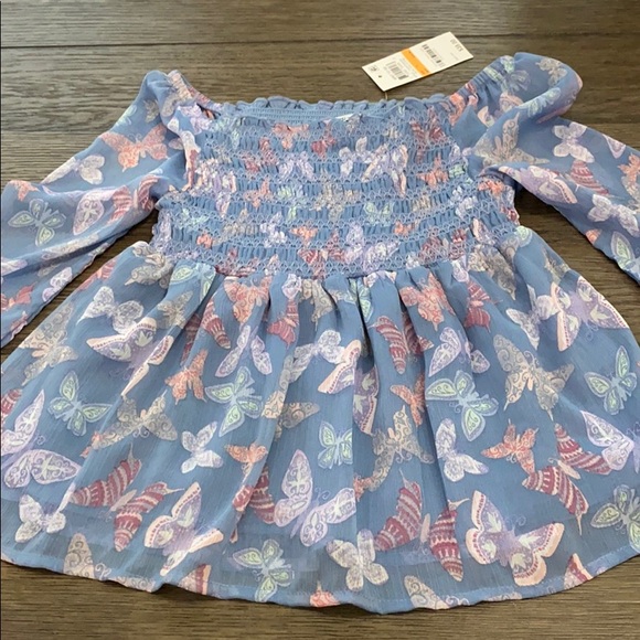 Butterfly blouse for little girls - Picture 3 of 5
